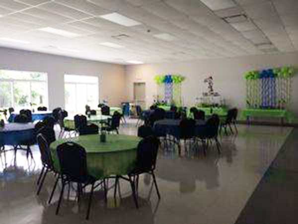 Village Hall decorated